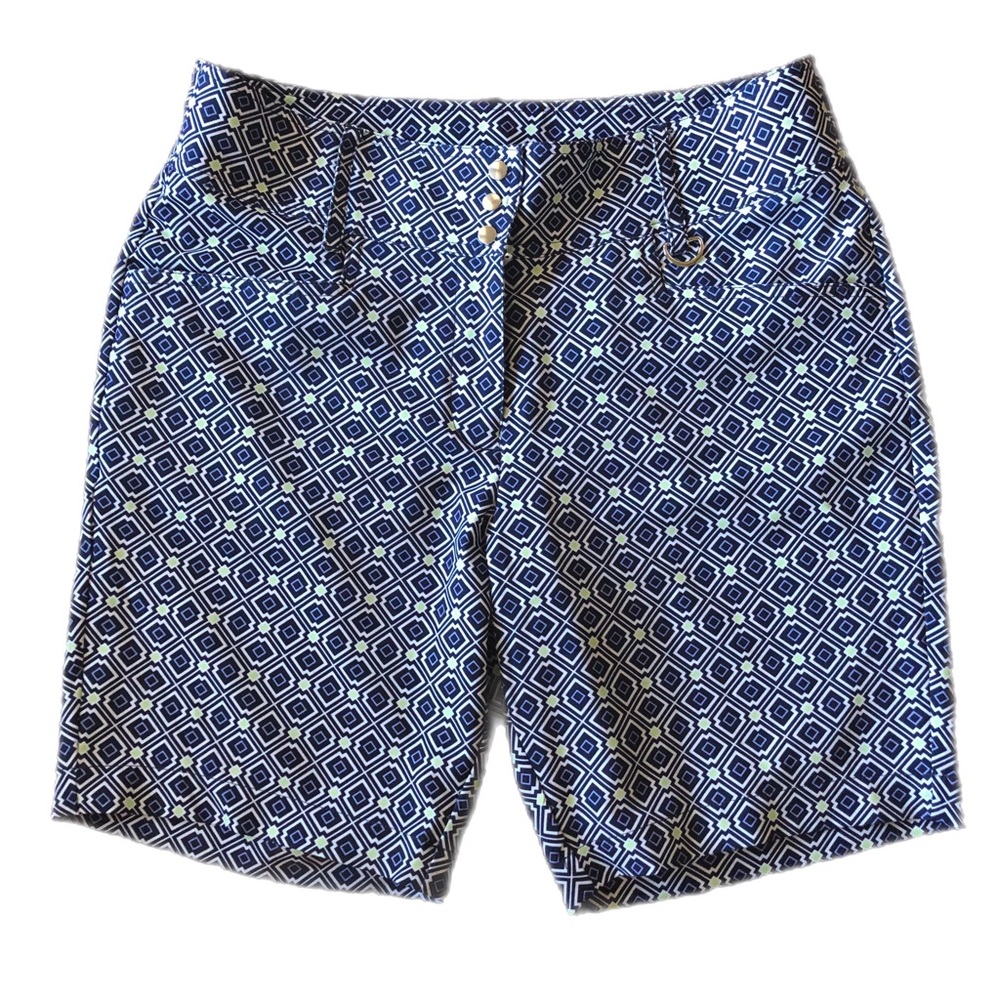 GGBlue Golf Shorts -Blue Geometric